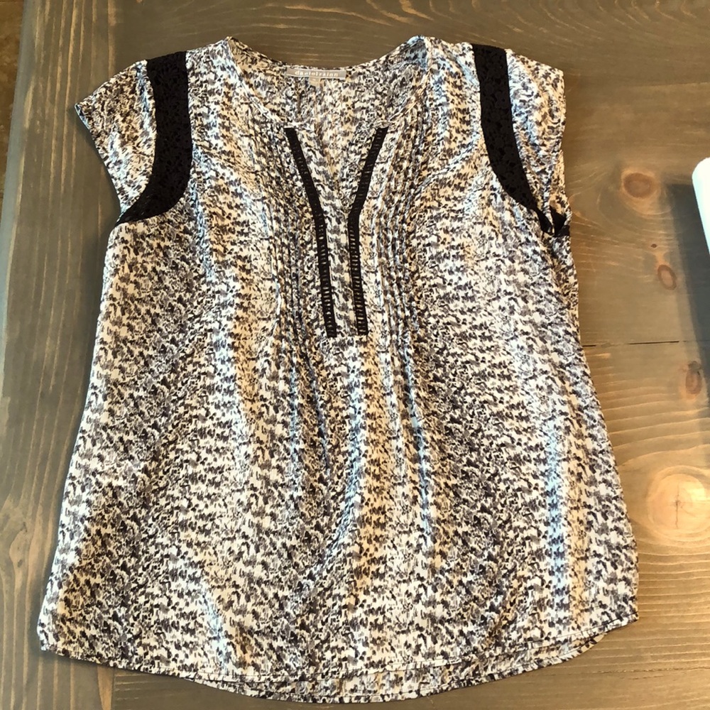 Black and white blouse